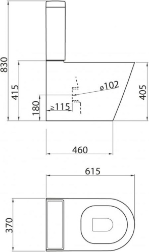 Чаша для унитаза-компакта BelBagno Flay-r BB007CPR фото 3