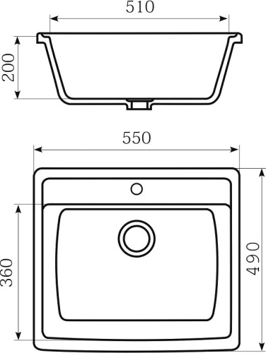 Мойка кухонная Mixline ML-GM15 серый фото 2