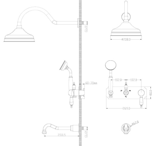 48 360 руб. Душевой комплект Boheme Brilante Ripresa 348 С ВНУТРЕННЕЙ ЧАСТЬЮ фото 2 Душевой комплект Boheme Brilante Ripresa 348 С ВНУТРЕННЕЙ ЧАСТЬЮ фото 2