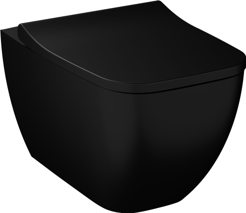 Комплект Чаша для унитаза подвесного VitrA Shift 7742B083-0075 + 91-083-009 + Система инсталляции для унитазов Ideal Standard ProSys Eco Frame 2.0 R046367 + Кнопка смыва Ideal Standard Oleas R0121A6 черная фото 2