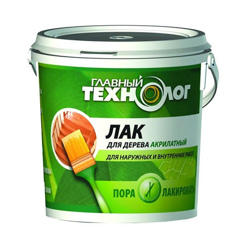 Лак для дерева акрилатный Главный Технолог дуб 0,5 кг.