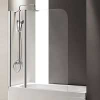 Шторка на ванну Cezares Eco O-V-11-120/140-C-Cr стекло прозрачное