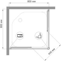 Душевой уголок Royal Bath HPD RB80 HPD-T-CH 80x80