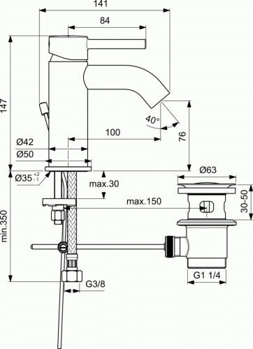 Смеситель Ideal Standard Ceraline BC193AA для раковины фото 2