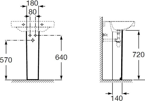Пьедестал для раковины Roca Debba 33799000Y фото 3