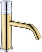 Смеситель Boheme Stick 121-GCR для раковины, gold diamond chrome