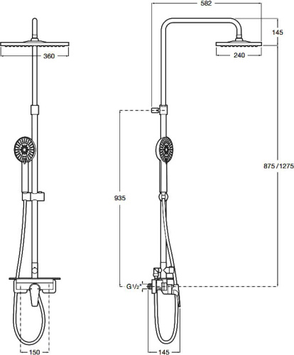 Душевая стойка Roca Even-M 5A9B90C00 фото 3