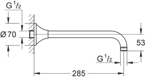 Кронштейн для верхнего душа Grohe Grandera 27986000 фото 5