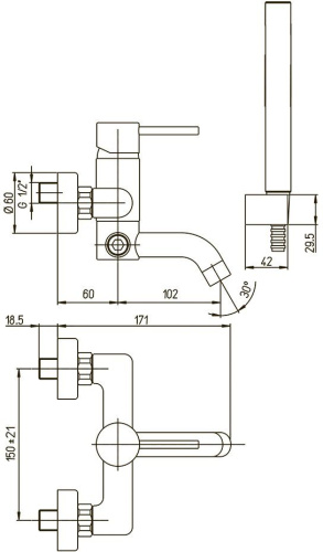 26 410 руб. Смеситель Paini Cox 78PZ100 для ванны фото 5 Смеситель Paini Cox 78PZ100 для ванны фото 5
