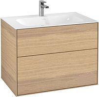 Мебель для ванной Villeroy & Boch Finion 80 oak veneer, с настенным освещением