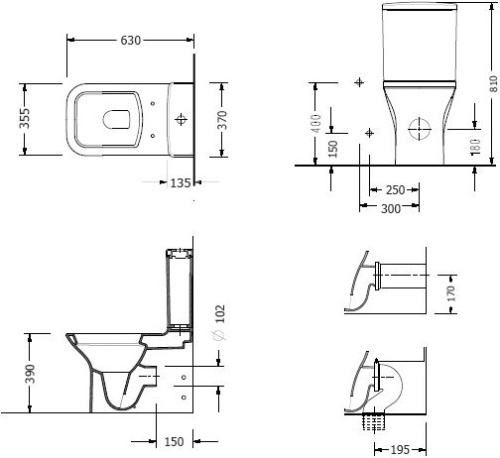 Унитаз-компакт Serel Nita NT12SL с микролифтом фото 2