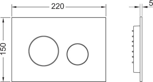 Кнопка смыва TECE Loop 9240924 черная глянцевая фото 2