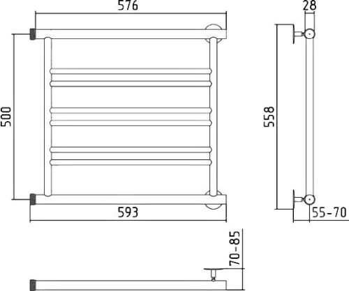 Полотенцесушитель водяной Стилье Минор 50x60 П фото 2