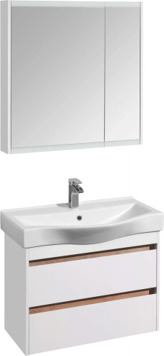 Мебель для ванной AQUATON Нортон 80, подвесная, белый глянец фото 15 Мебель для ванной AQUATON Нортон 80, подвесная, белый глянец фото 15