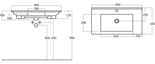 Мебель для ванной Aquanet Модена 85 фото 5
