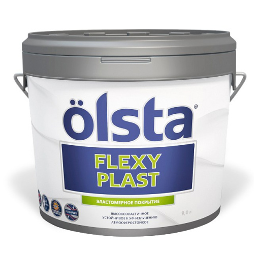 Штукатурка Olsta flexyplast Высокоэластичное трещиностойкое покрытие 10 л