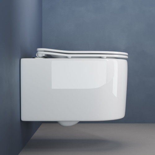 Унитаз подвесной Ceramica Nova Moments CN3003 с микролифтом, безободковый фото 3