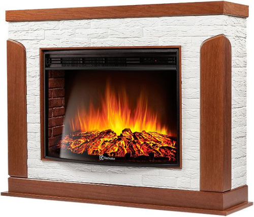 Портал Firelight Prestigio 30 камень белый, шпон дуб фото 3