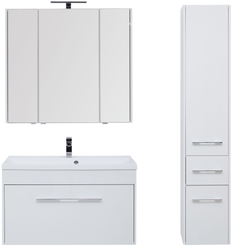 Мебель для ванной Aquanet Августа 100 белая фото 2