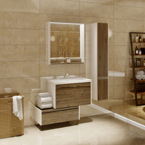 Мебель для ванной AQUATON Капри 80 таксония темная, подвесная