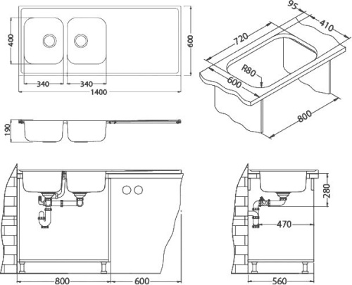 Мойка кухонная Alveus Classic Pro 110 1132129 фото 5