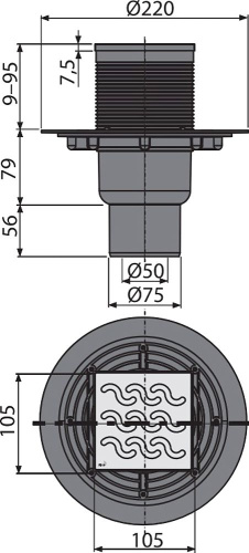 Душевой трап AlcaPlast APV202 фото 3