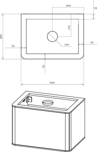 Мебель для ванной STWORKI Ноттвиль 60 бежевый шелк, без отверстия под смеситель фото 5