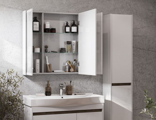 Мебель для ванной AQUATON Нортон 100, подвесная, белый глянец фото 16