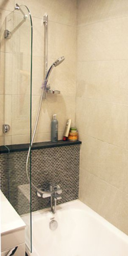 Шторка на ванну GuteWetter Lux Pearl GV-001A левая 70 см стекло бесцветное, фурнитура хром фото 2