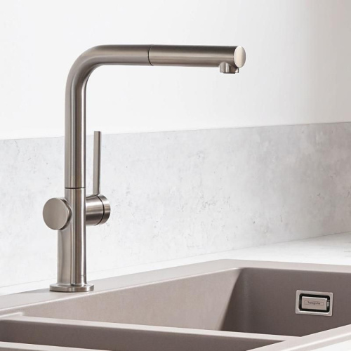 Смеситель Hansgrohe Talis M54 72809800 для кухонной мойки, сталь фото 5