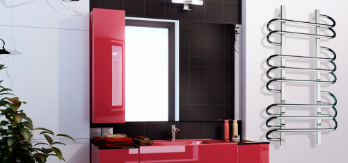 Полотенцесушитель водяной Grota Rivolo 50x90 хром полированный фото 4