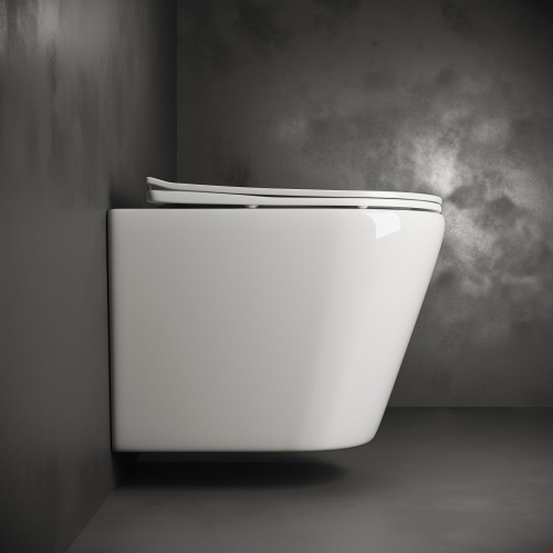 Унитаз подвесной Ceramica Nova Highlight CN1804 с микролифтом, безободковый фото 3