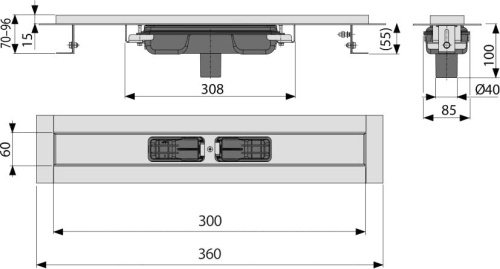 Душевой лоток AlcaPlast APZ1101-300 30 см фото 3