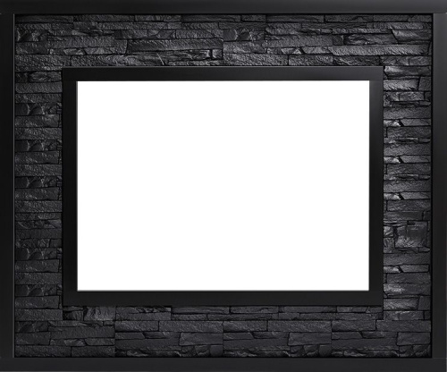 Портал Firelight Loft 30 камень черный, черная эмаль