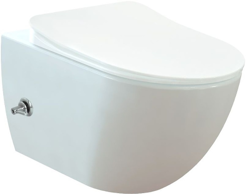 Унитаз подвесной Creavit Free FE322.00500 безободковый + коврик фото 7