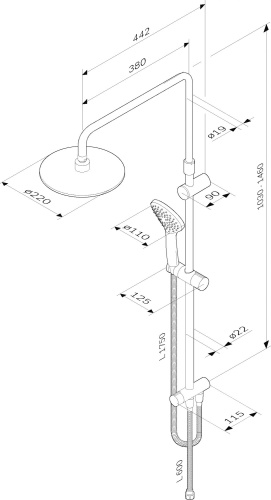 Душевая стойка AM.PM Gem F0790022 фото 8