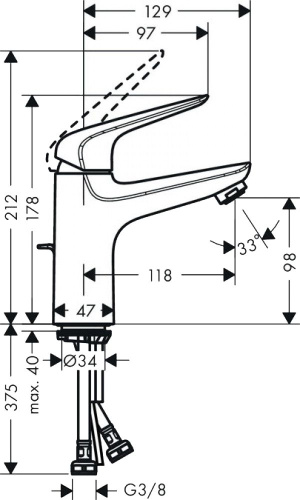 Душевой комплект Hansgrohe Novus 71040000 + 71030000 + душевой гарнитур фото 7