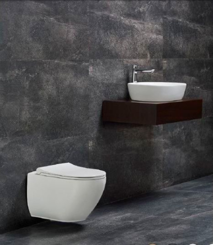 Унитаз подвесной beWash Bogen 88303214 с сиденьем микролифт белый матовый фото 3