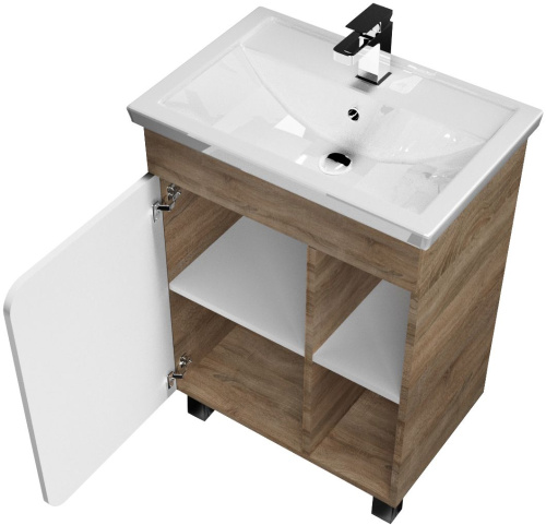 Мебель для ванной 1MarKa Nuvo 60Н напольная, дуб сонома фото 2