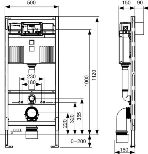 Комплект Унитаз подвесной STWORKI Rotenburg SWH52 безободковый + Система инсталляции для унитазов TECE TECEprofil + кнопка смыва черная фото 9