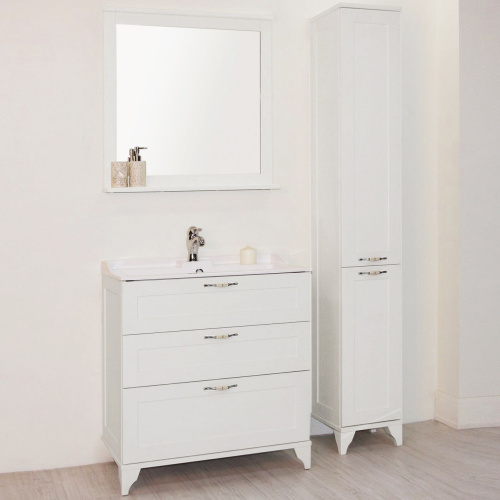 Мебель для ванной AQUATON Леон 80Н дуб белый фото 3