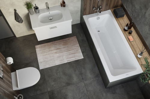 Тумба с раковиной Duravit D-code 80 белая матовая фото 3