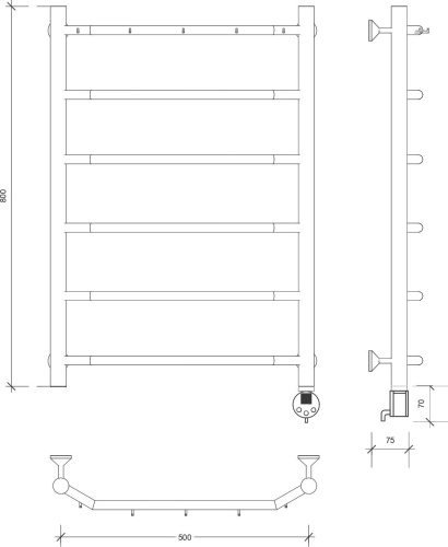 26 480 руб. Полотенцесушитель электрический Secado Агата 1 К 80х50, хром, R фото 3 Полотенцесушитель электрический Secado Агата 1 К 80х50, хром, R фото 3
