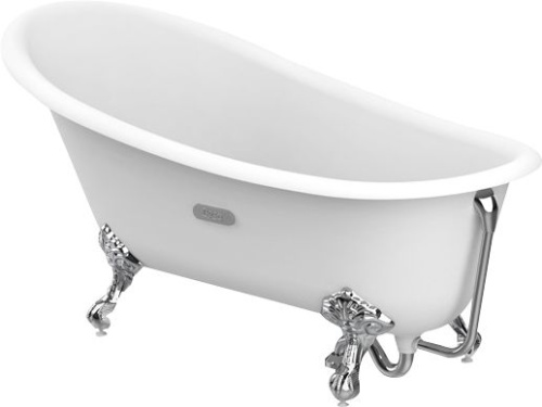 Чугунная ванна Roca Carmen anti-slip 234250007 160х80 + ножки, белая фото 6
