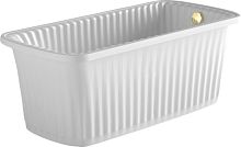 Ванна из искусственного камня Migliore Olivia 24360 174x80 белая, слив-перелив золото