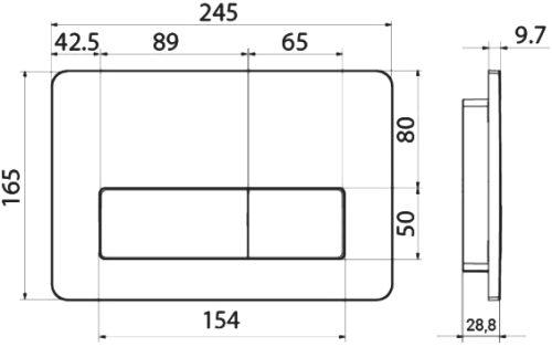 Кнопка смыва IDDIS Unifix UNI10B0i77 черная фото 3