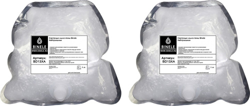 Жидкое мыло Binele BD13XA нейтральное мыло-пена (Блок: 2 картриджа по 1 л) фото 2