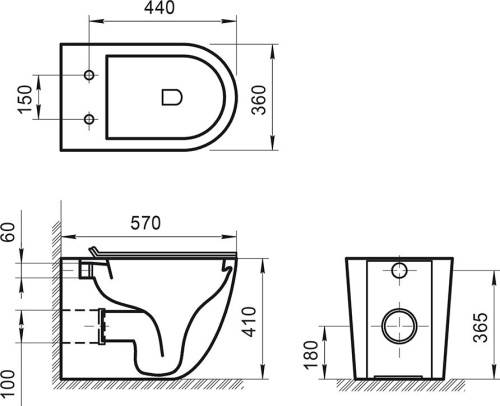 Унитаз приставной BelBagno Sfera-r BB2141CBR фото 3