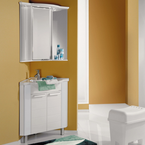 Мебель для ванной AQUATON Альтаир 62 угловая белая фото 4