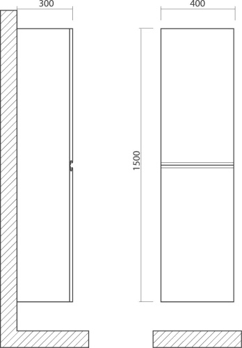 Шкаф-пенал Art&Max Platino серый матовый фото 2